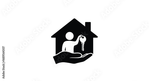 Person holding house key symbolizing home ownership and new beginnings