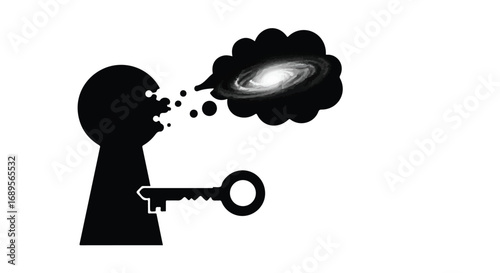 Silhouette unlocks a universe of ideas, a galaxy of imagination emerging from a thought bubble.