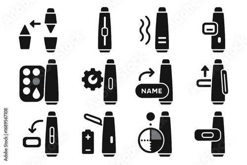 Led battery interchangeable icons grip buttons smart pen icon function mode name