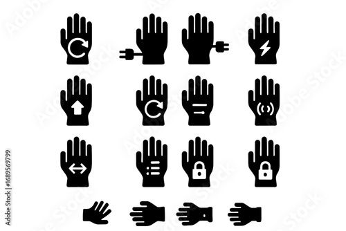 Unlock controls sensitivity haptics calibrate icon data lock vector disconnect update glove