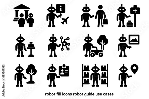 Gallery vector tour icon assistant guide school floor robot helper navigation