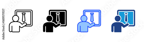 Training Icon Set Multiple Style Collection