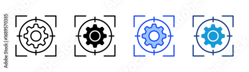 Focus Icon Set Multiple Style Collection