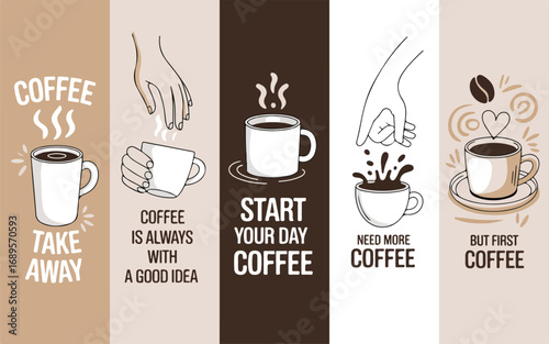 vector illustration of a coffee background