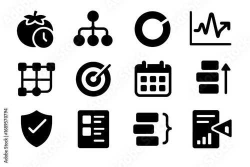 Circle icon vector analyzer flow ai weekly score tracker planner pulse stacking