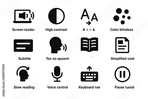 Keyboard tool resize accessibility contrast icon vector icons support blindness mode ai