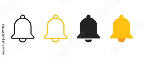 Notification Bells symbols. Notification bells icons