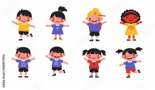 Colorful Kids Characters