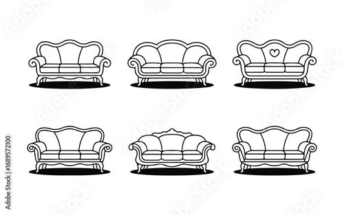 set of furniture icons