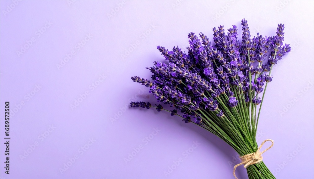 Fototapeta premium lavender flowers on bluev