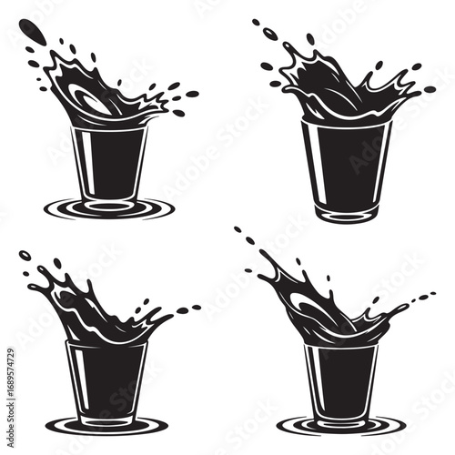 Melting Chocolate Glass Splash in Dramatic Motion