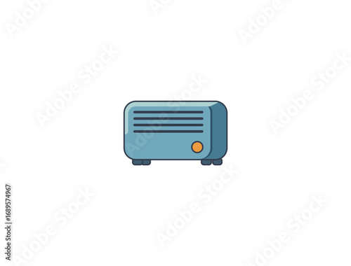 Vector illustration of cartoon room heater