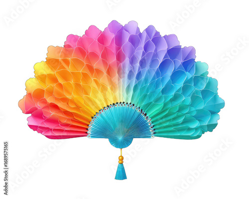 Colorful decorative fan
