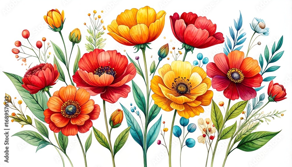 Fototapeta premium Vibrant floral arrangement