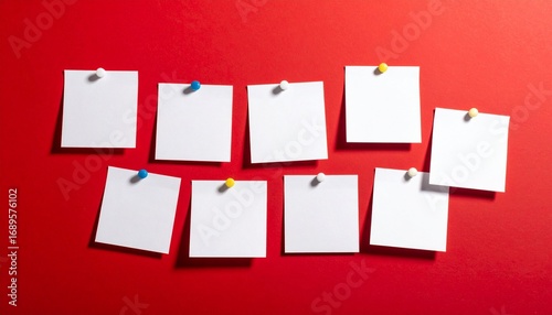 blank note paper with push pin