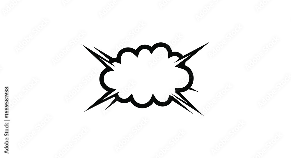 Obraz premium a comic style explosion graphic with sharp lines around