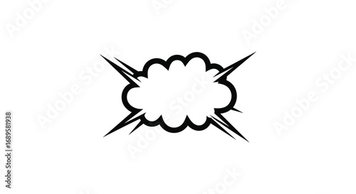 a comic style explosion graphic with sharp lines around