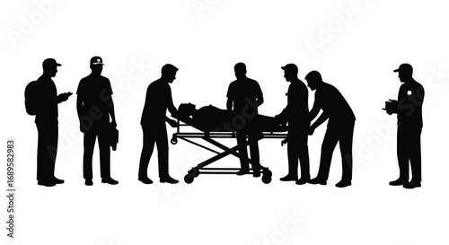 emergency responders attending to patient on stretcher