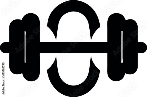 Fitness Motivation Dumbbell Icon for Strength Training and Workout Routines