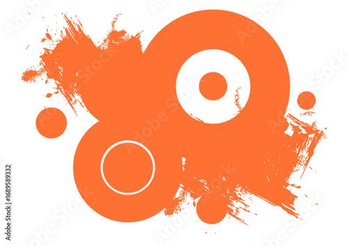 Abstract Groove beat type Frutiger Métro orange background