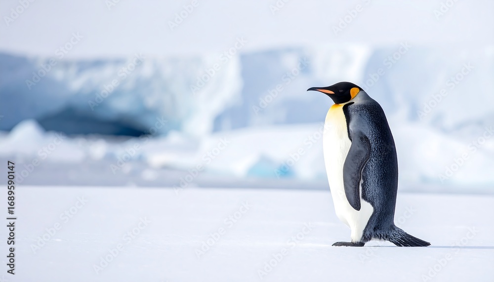 Fototapeta premium Emperor penguin on ice