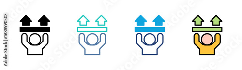 Effort Icon Set Multiple Style Collection
