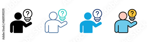 Problem Icon Set Multiple Style Collection