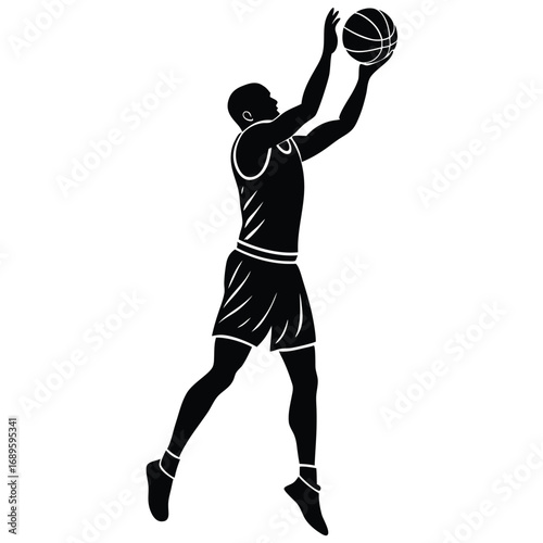 Basketball Player Three Pointer Artwork