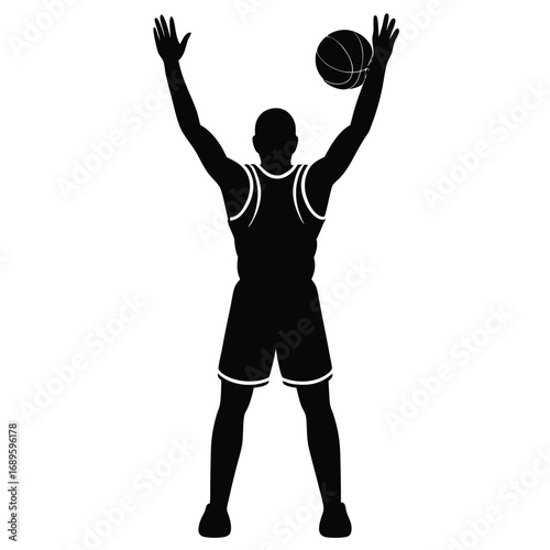 Basketball Player Raising Hands Defensive