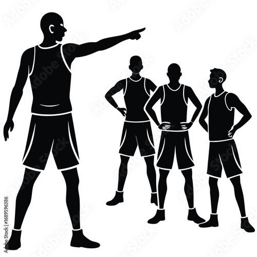 Basketball Player Pointing At Teammates