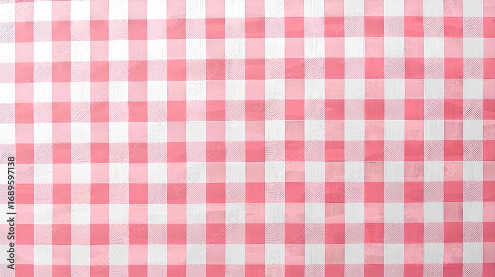 背景素材 ギンガムチェック ピンク Background Gingham Check Pink （Generative AI）