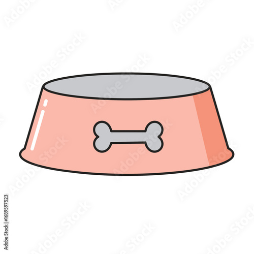Pet bowl with bone graphic, perfect for food or water for your furry friend