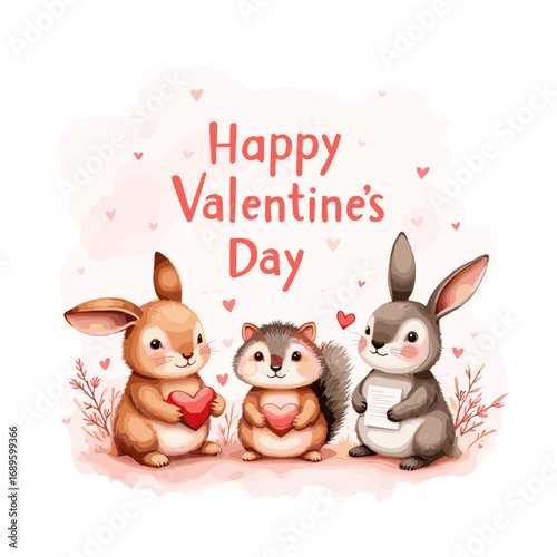 Cute Happy Valentine's day Special, Valentine day poster, cute cliparts, romantic cliparts ,valentine, card, holiday, romantic, celebration, happy, pattern,