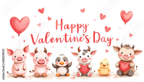 Cute Happy Valentine's day Special, Valentine day poster, cute cliparts, romantic cliparts ,valentine, card, holiday, romantic, celebration, happy, pattern,