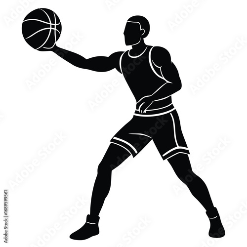 Basketball Player Chest Passing Ball Design