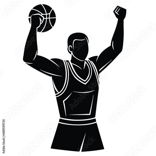 Basketball Player Fist Pump Celebration Art