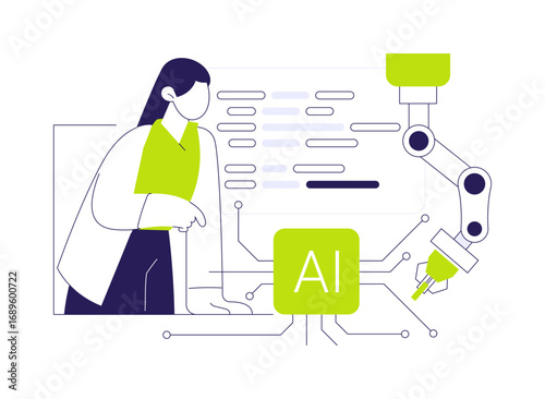 Wallpaper Mural AI Engineer abstract concept vector illustration. Torontodigital.ca