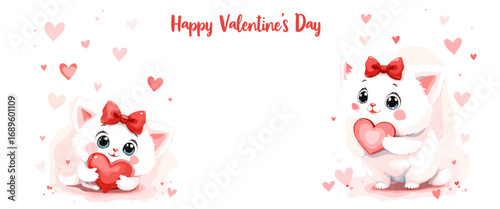 Cute Happy Valentine's day Special, Valentine day poster, cute cliparts, romantic cliparts , 