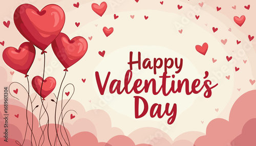Cute Happy Valentine's day Special, Valentine day poster, cute cliparts, romantic cliparts , 
