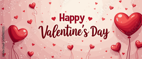 Cute Happy Valentine's day Special, Valentine day poster, cute cliparts, romantic cliparts , 