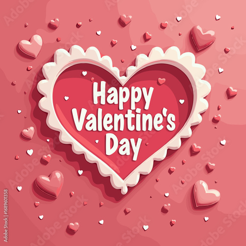 Cute Happy Valentine's day Special, Valentine day poster, cute cliparts, romantic cliparts , 
