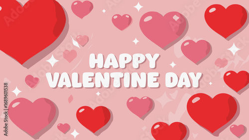 Cute Happy Valentine's day Special, Valentine day poster, cute cliparts, romantic cliparts , 