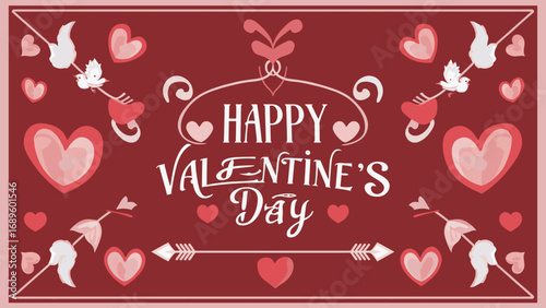 Cute Happy Valentine's day Special, Valentine day poster, cute cliparts, romantic cliparts , 