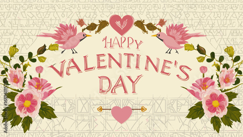 Cute Happy Valentine's day Special, Valentine day poster, cute cliparts, romantic cliparts , 
