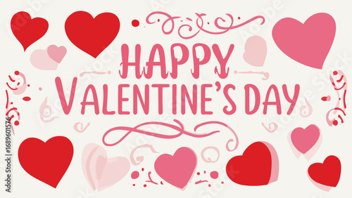 Cute Happy Valentine's day Special, Valentine day poster, cute cliparts, romantic cliparts , 