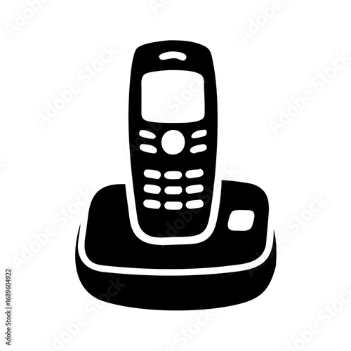 Vector art of cordless telephone, a reliable and userfriendly device for staying in touch with family, friends, and colleagues