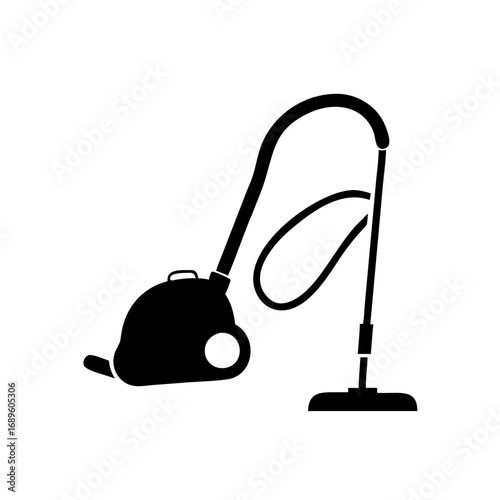 Vector art of vacuum cleaner icon symbol of cleaning and household appliance for removing dust and dirt from surfaces
