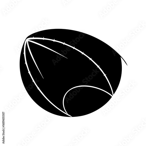 Vector art of bat wing symbol of darkness, mystery, and nocturnal creatures in a minimalist style