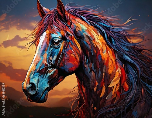 A stunning collection of digital artwork featuring majestic animals, wildlife portraits, scenic landscapes, fantasy wings, sea creatures, and creative artistic illustrations for stock use.