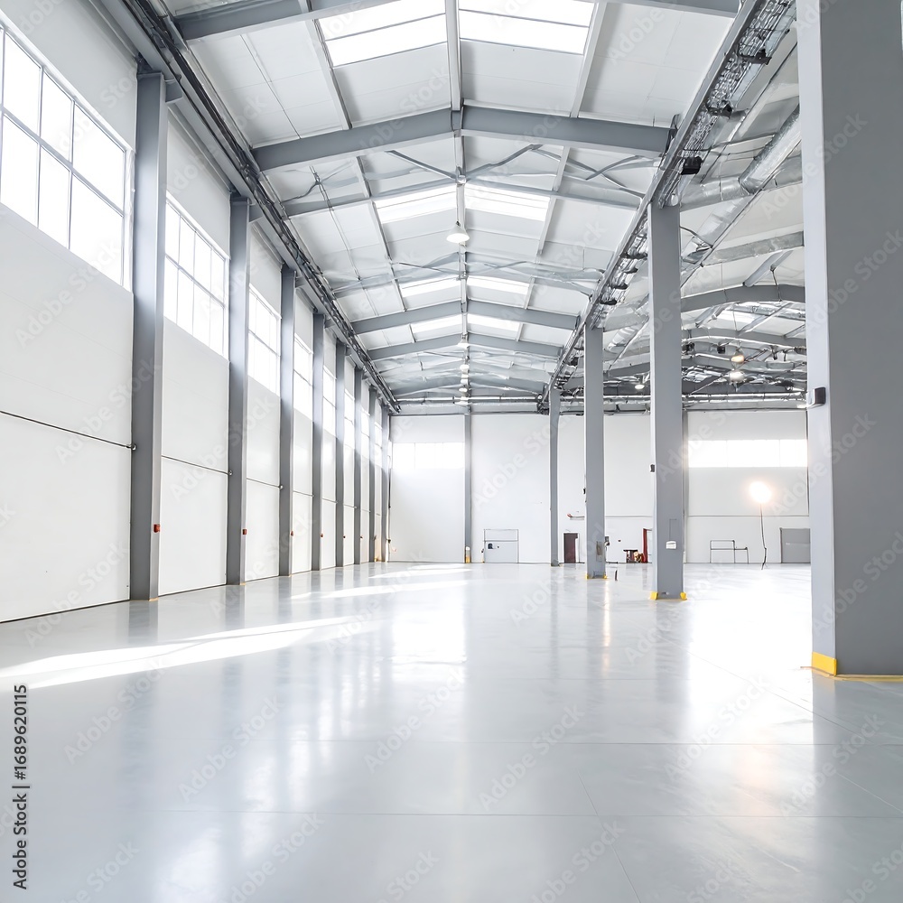 Fototapeta premium Empty modern warehouse interior